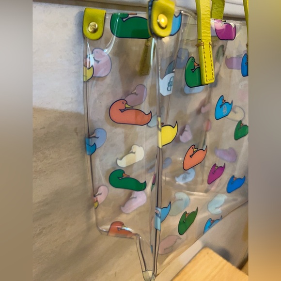 Dooney & Burke DB Sport Shopper Duck Print Transparent Tote Bag - Picture 4 of 11